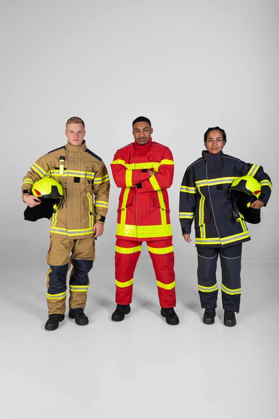 Tenues d'intervention Martinas gold, rouge et marine